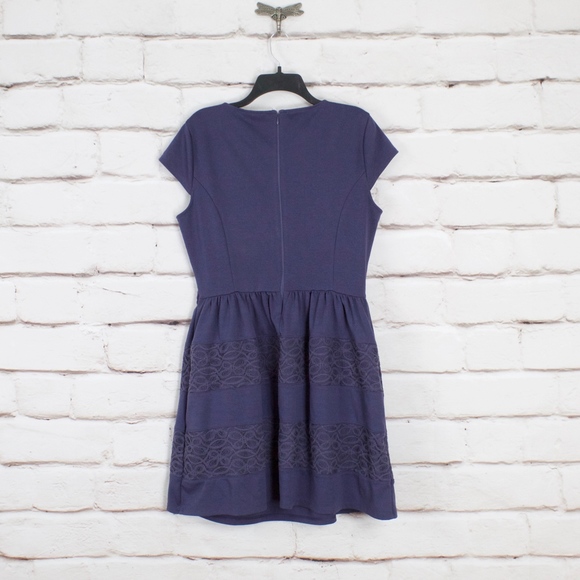 Lauren Conrad Purple Cotton Nylon Dress Size 14 - Picture 5 of 8